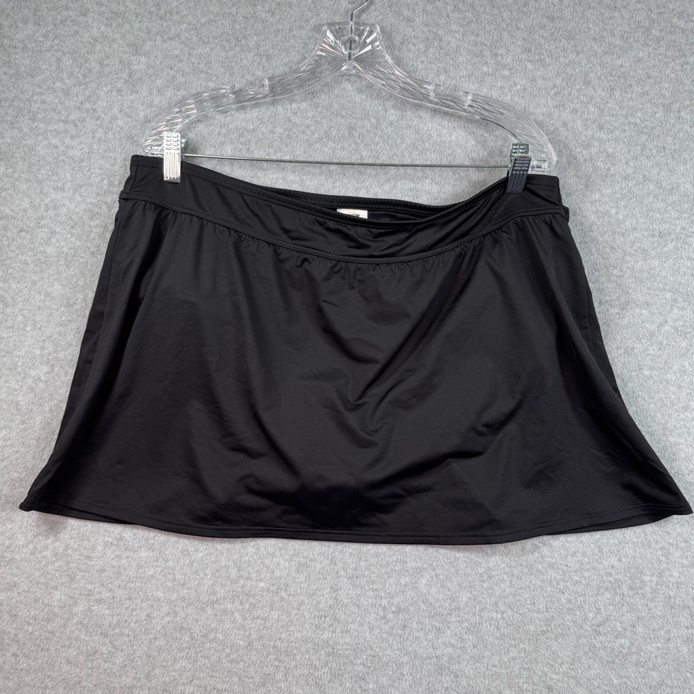 Lands’ End Black Skirted Swim Bottom Swim Skirt 
Size 18W Tummy Control‎